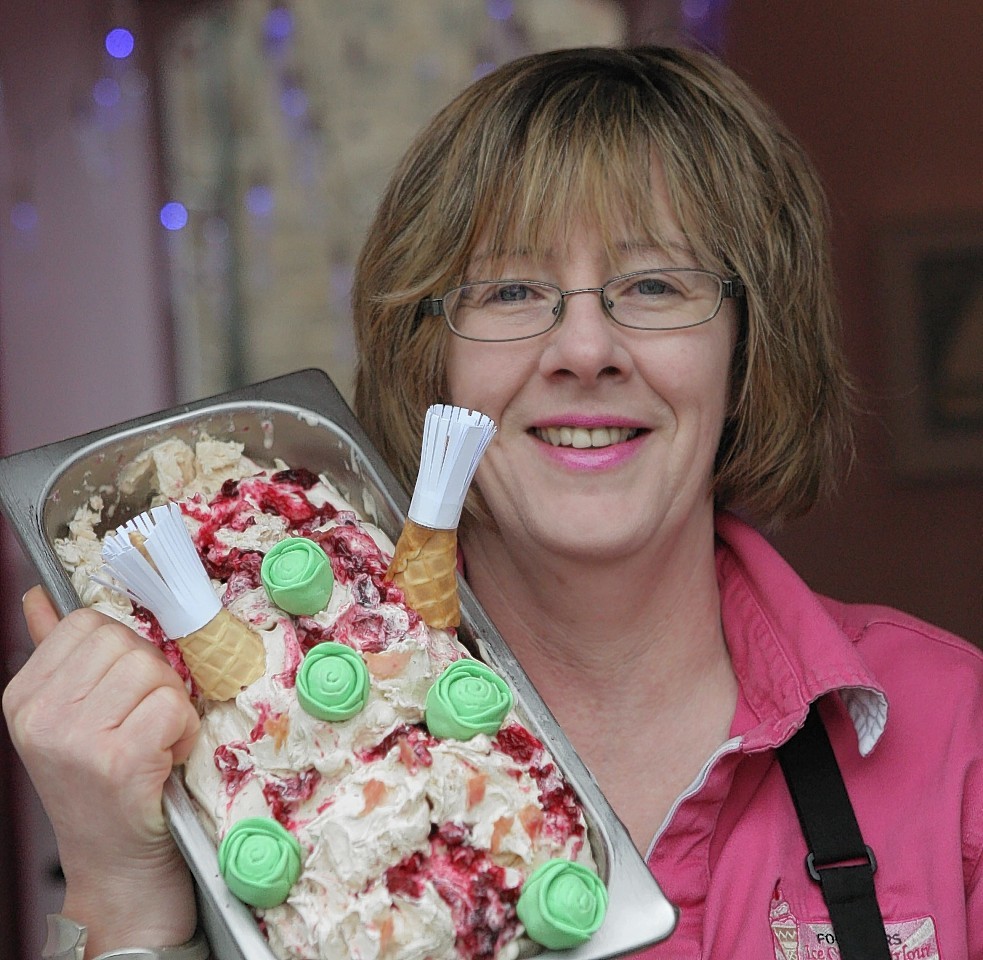 Sheila Gray with her turkey ice cream