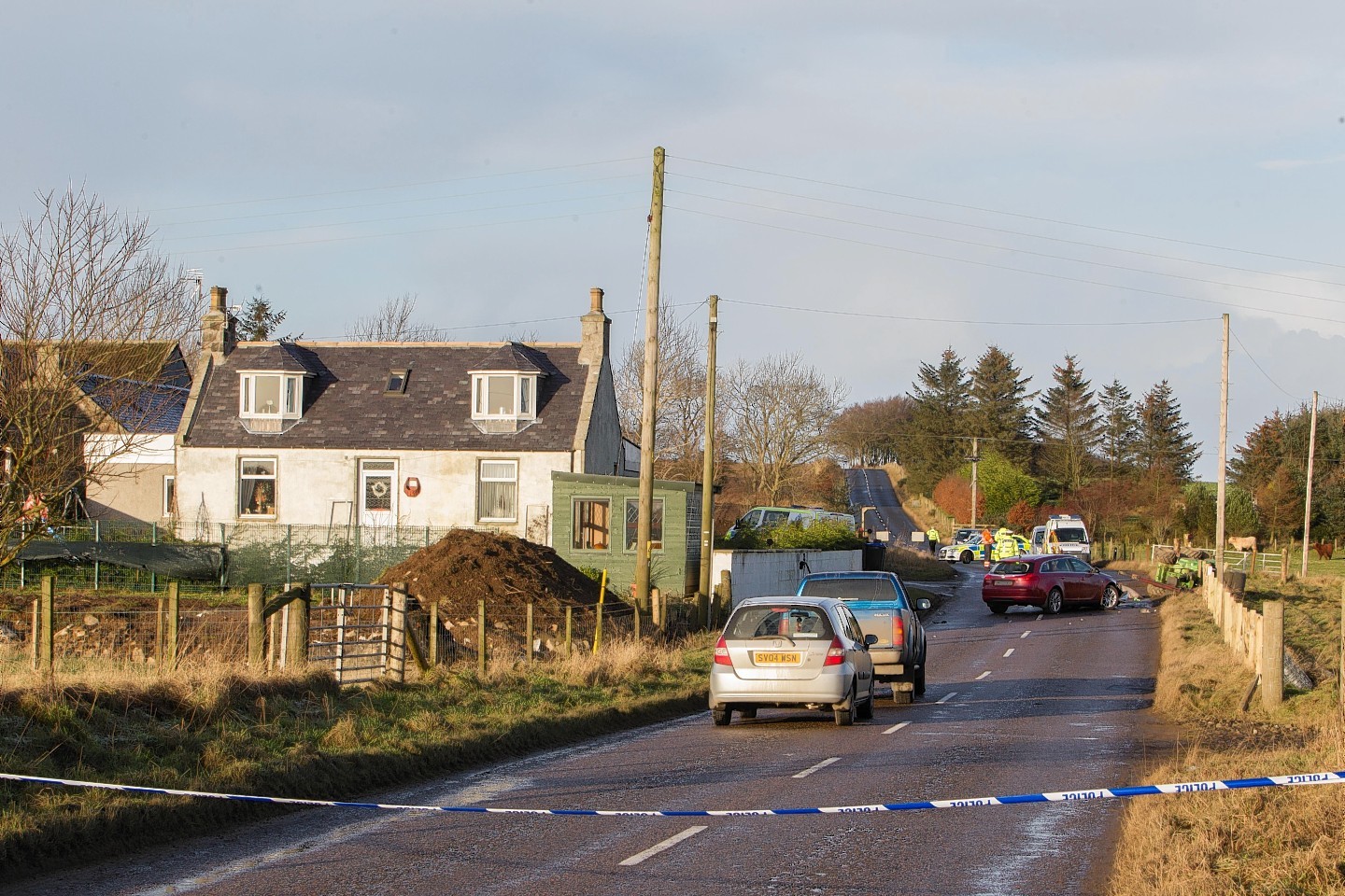 Scene of the crash near Cuminestown