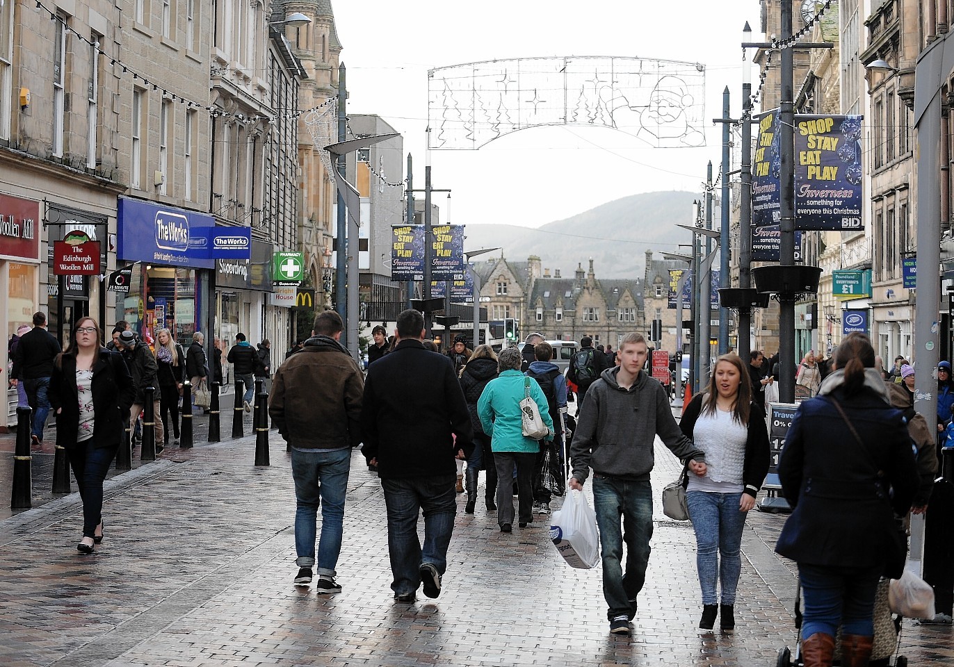 Shopping on Inverness high street