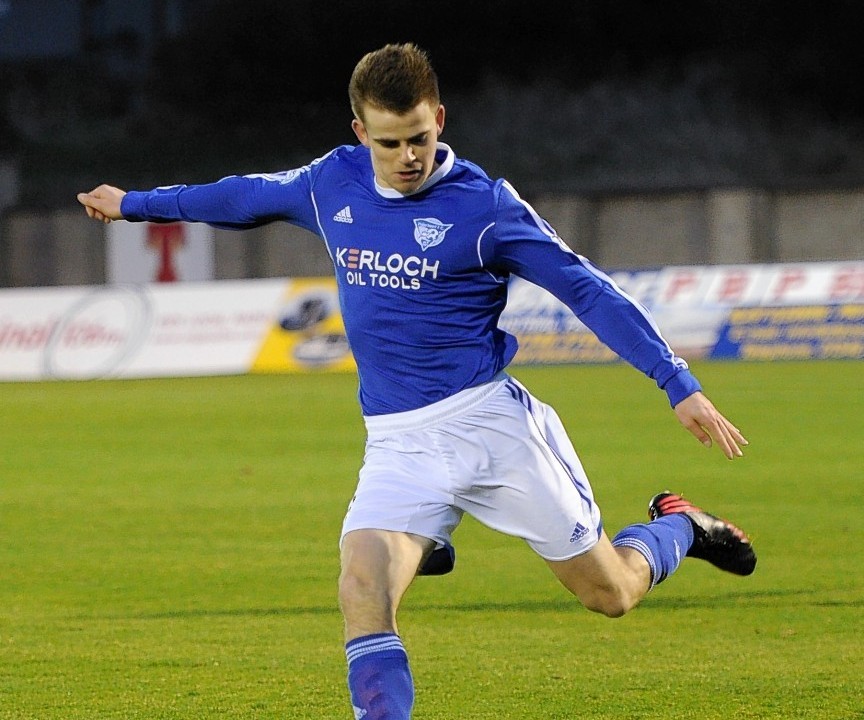 Jamie Redman in action for Peterhead during his previous stint