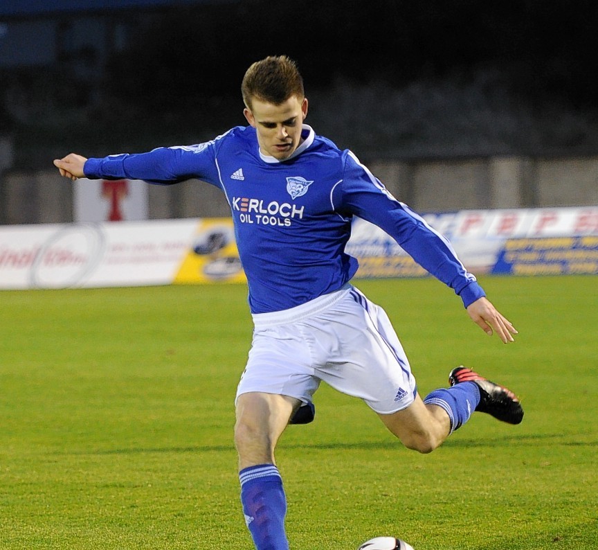 Jamie Redman in action for Peterhead during his previous stint