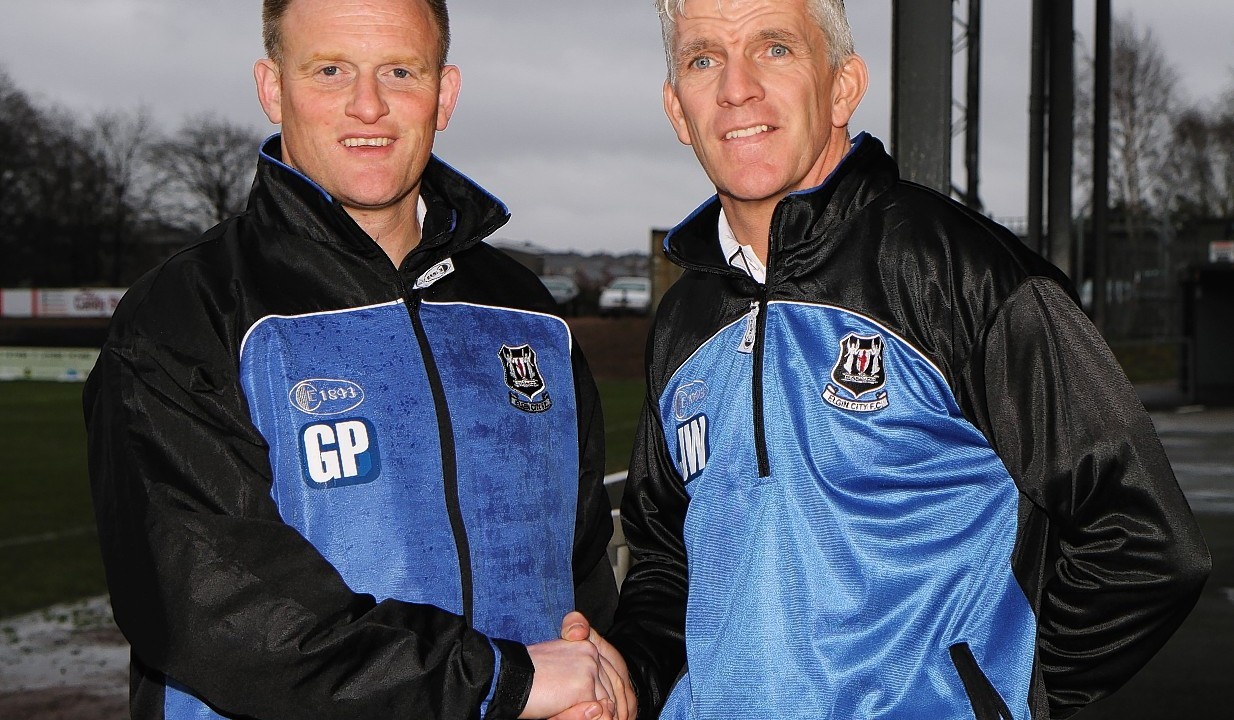 Jim Weir with Gavin Price when he was the manager first time around at Elgin City.
