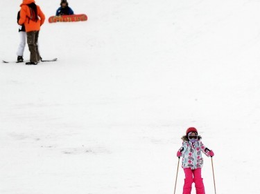 Skiers at the Lecht