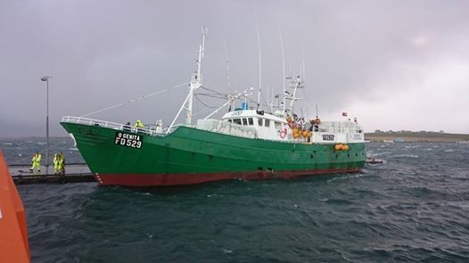 The O Genita tied up at Pierowall