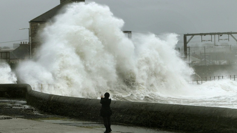 Forecasters warned that high winds are expected to batter Scotland