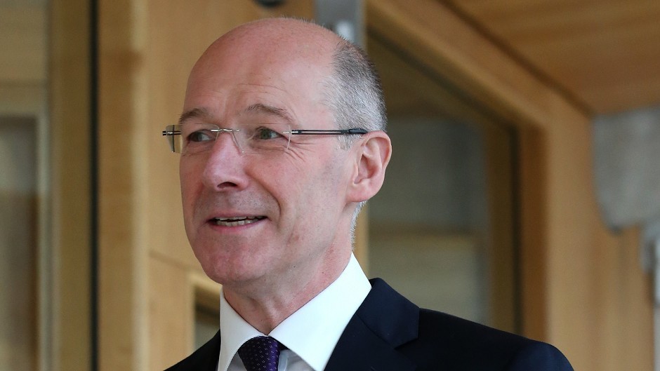 John Swinney said the project was a positive development for Glasgow School of Art which was badly damaged by fire last May.