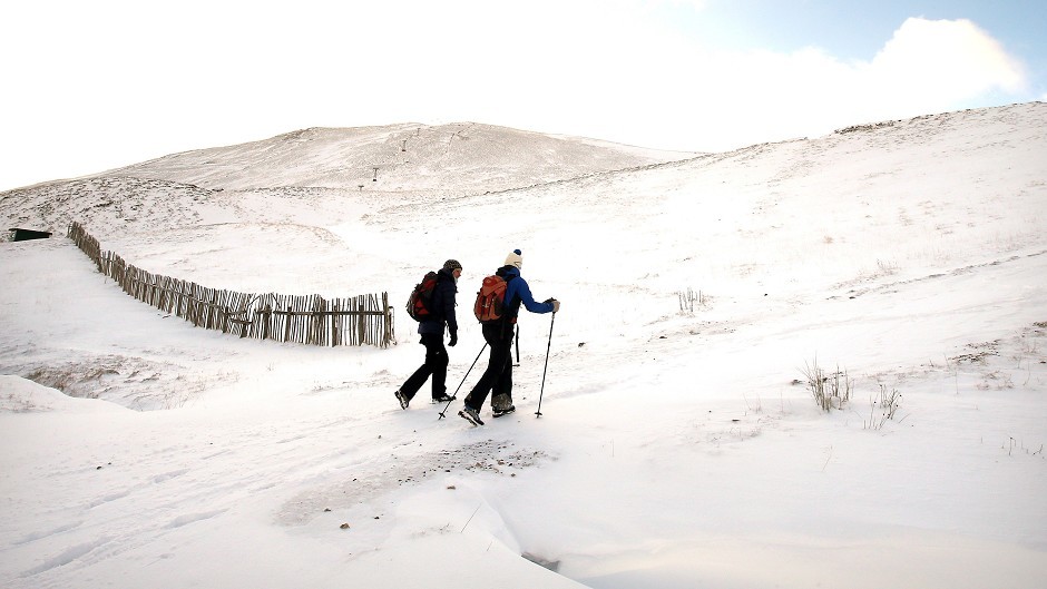 Hillwalkers trek into the mountains