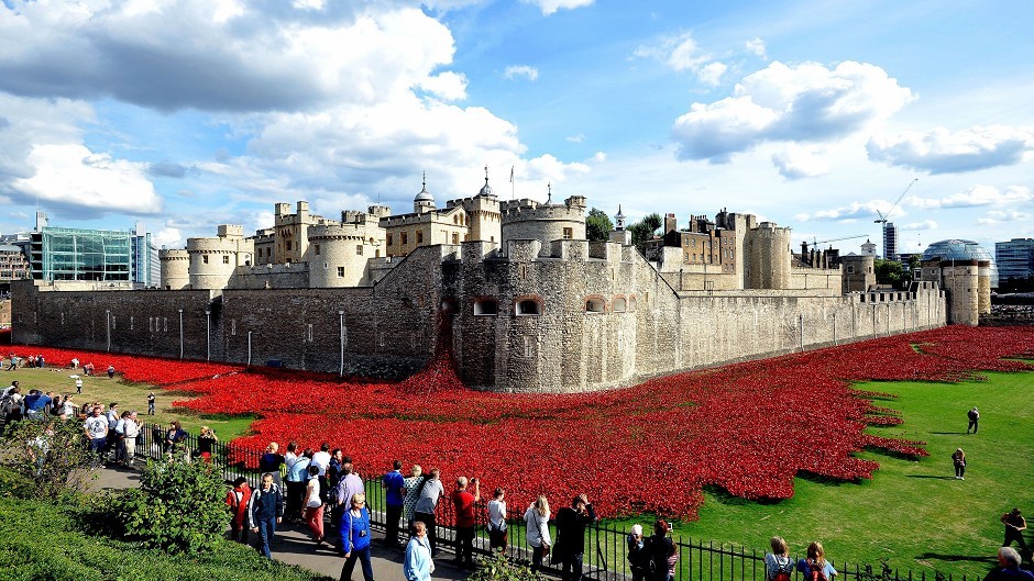 Paul Cummins and Tom Piper are both given MBEs in recognition of their art installation Blood Swept Lands and Seas of Red at the Tower of London