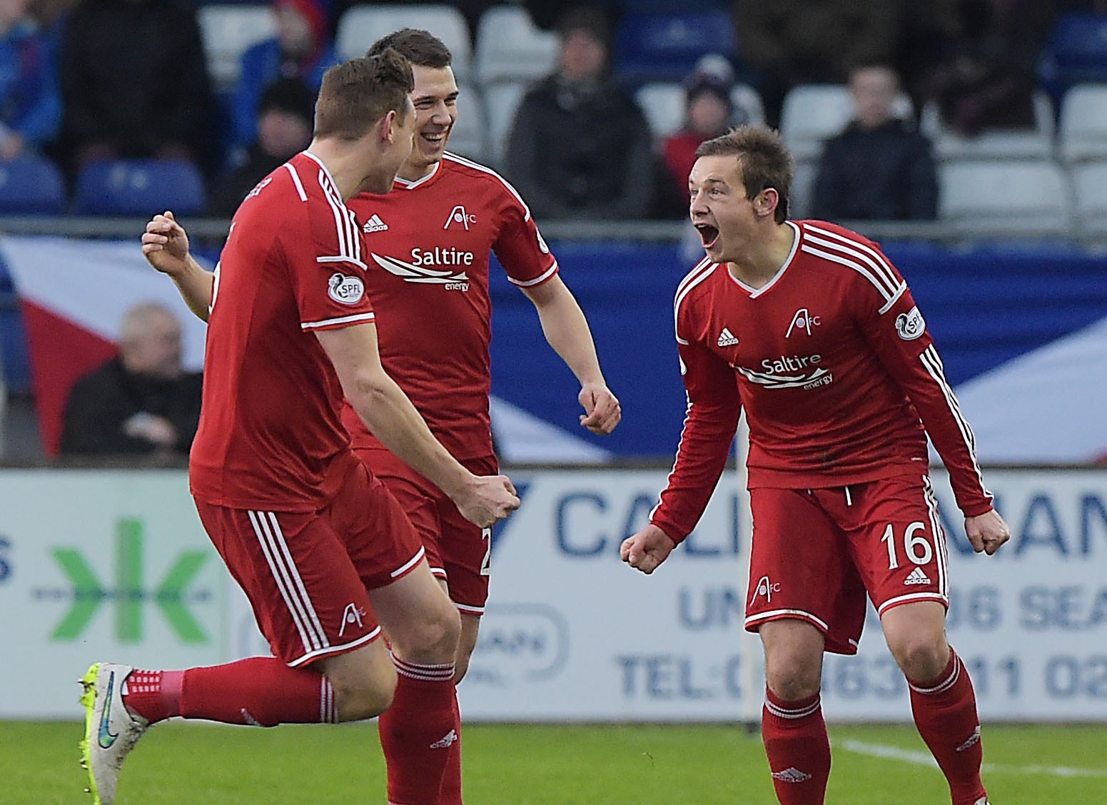 Peter Pawlett celebrates his match-winning strike yesterday