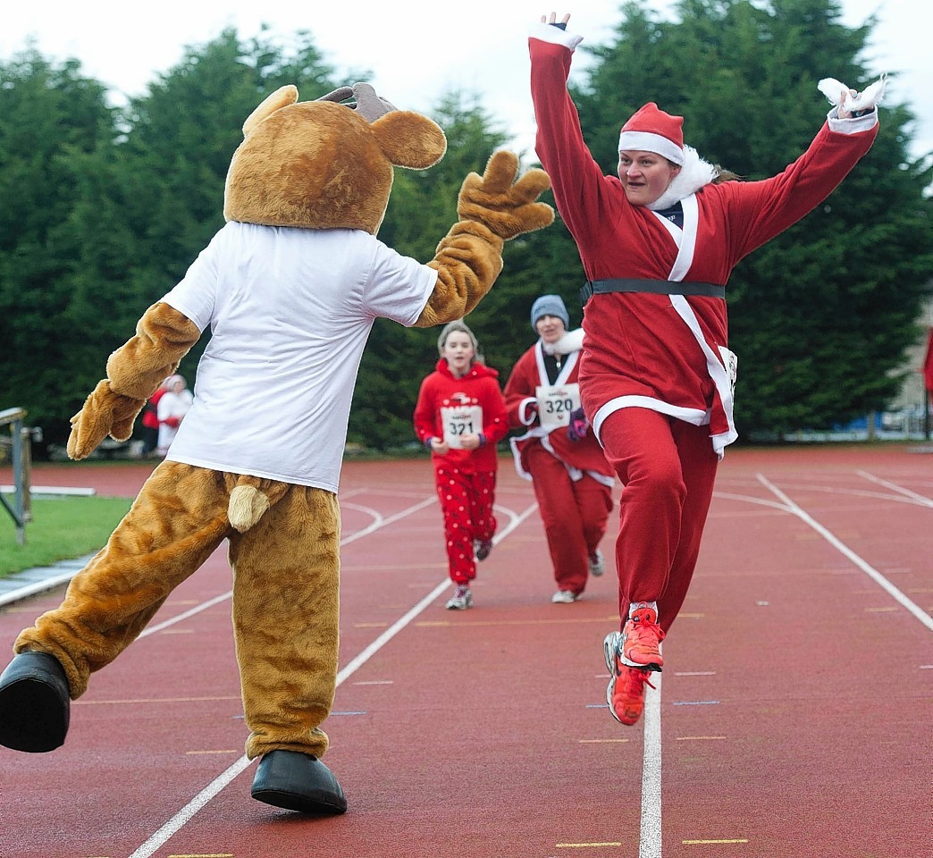 The Santa dash in Inverness