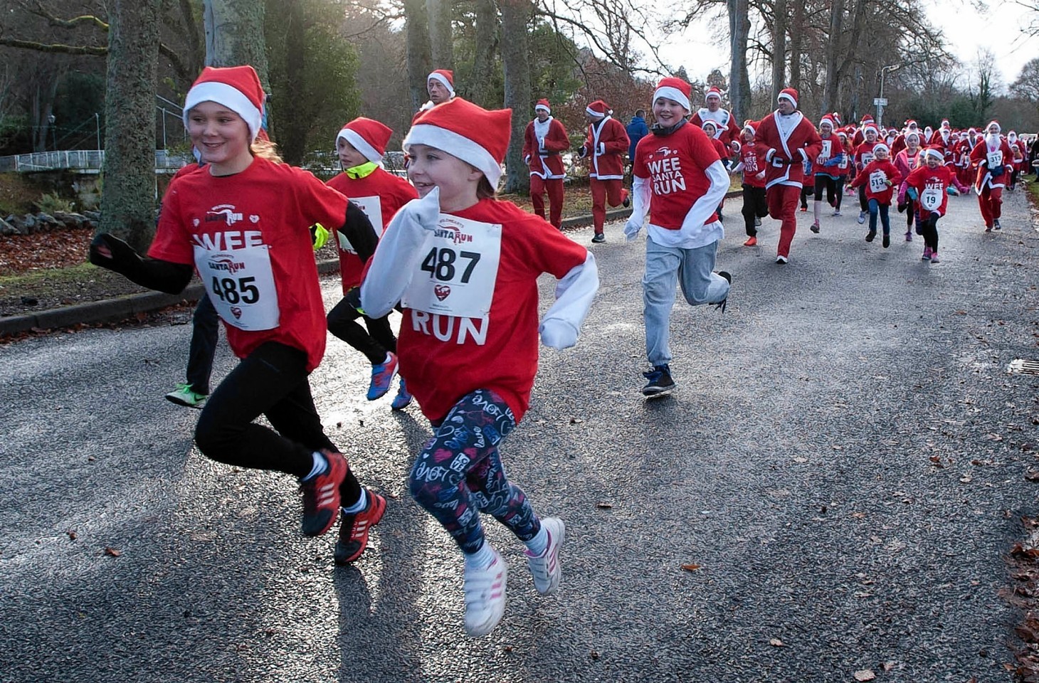 The Santa dash in Inverness