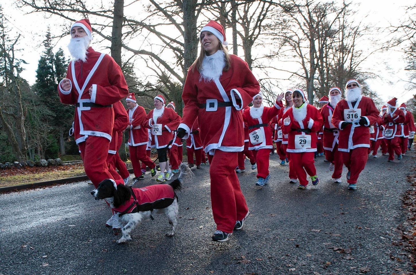 The Santa dash in Inverness