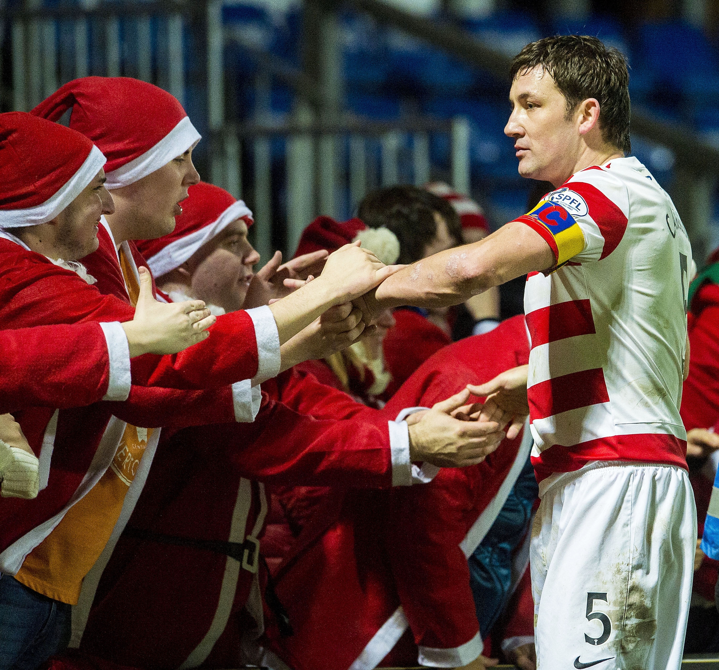 Santa was the first to congratulate Martin Canning on his winner
