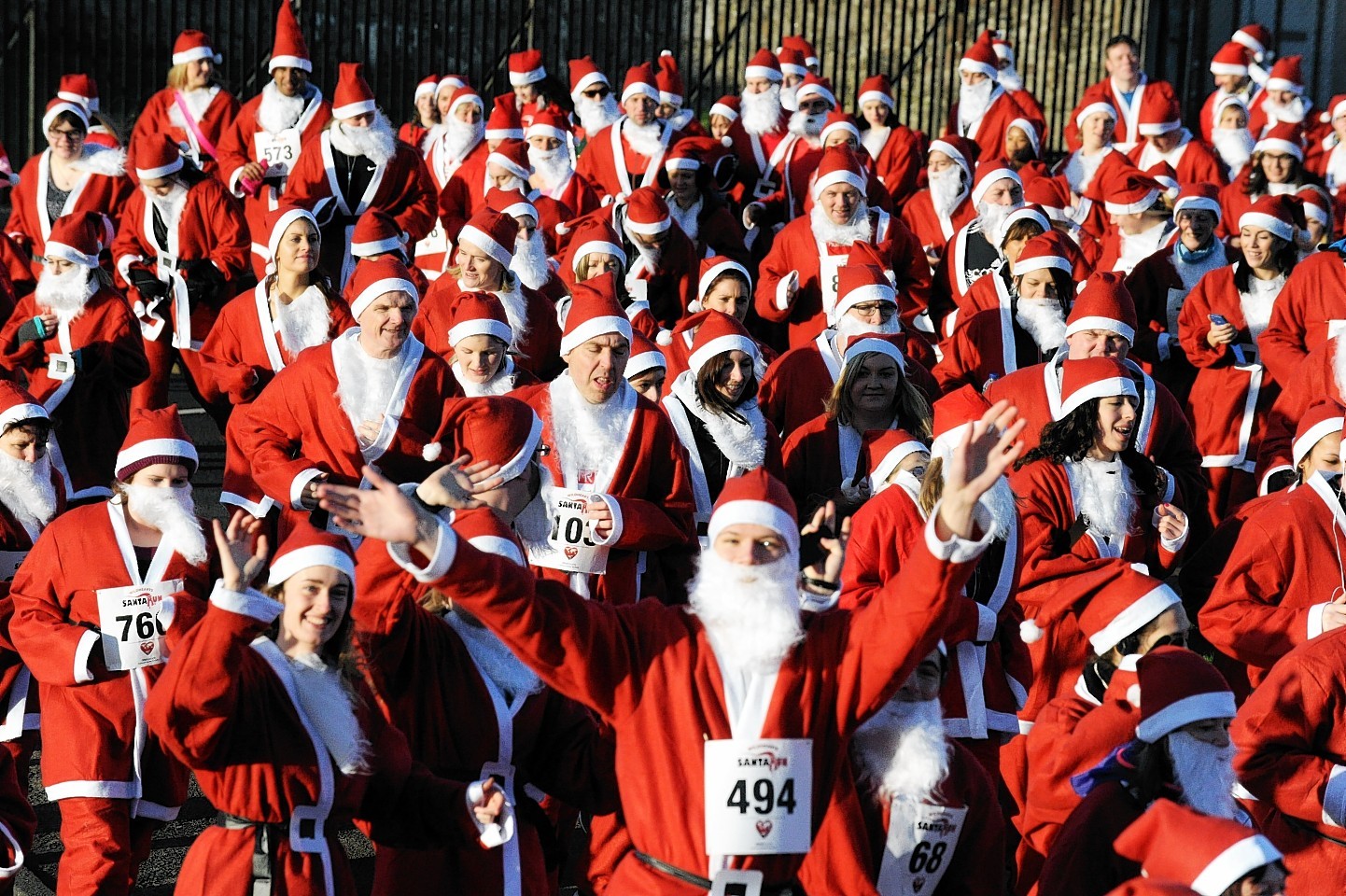 Hundreds of santas took part in the run 