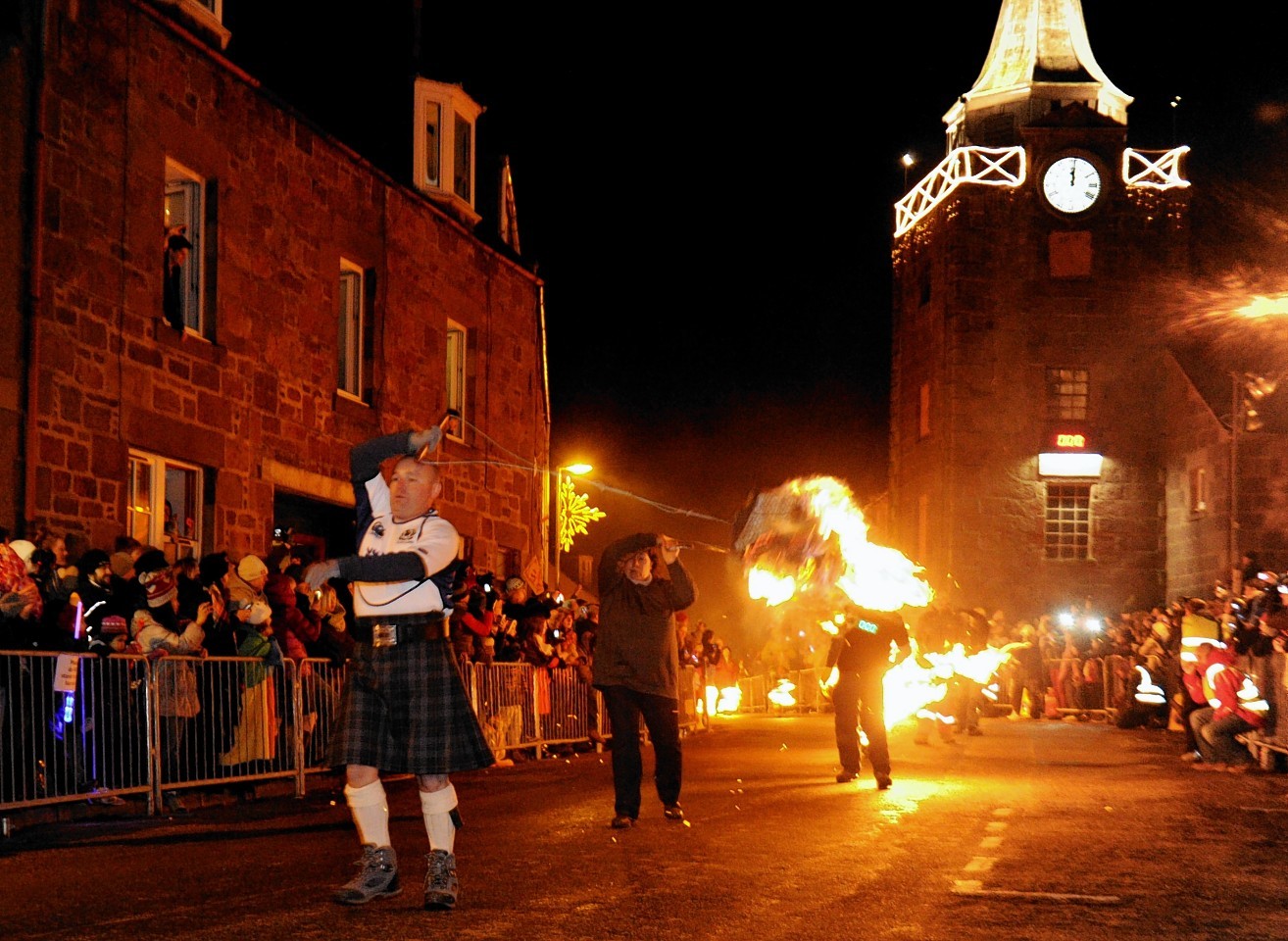 Revelers bring in 2015 in Stonehaven. Photo by Colin Rennie