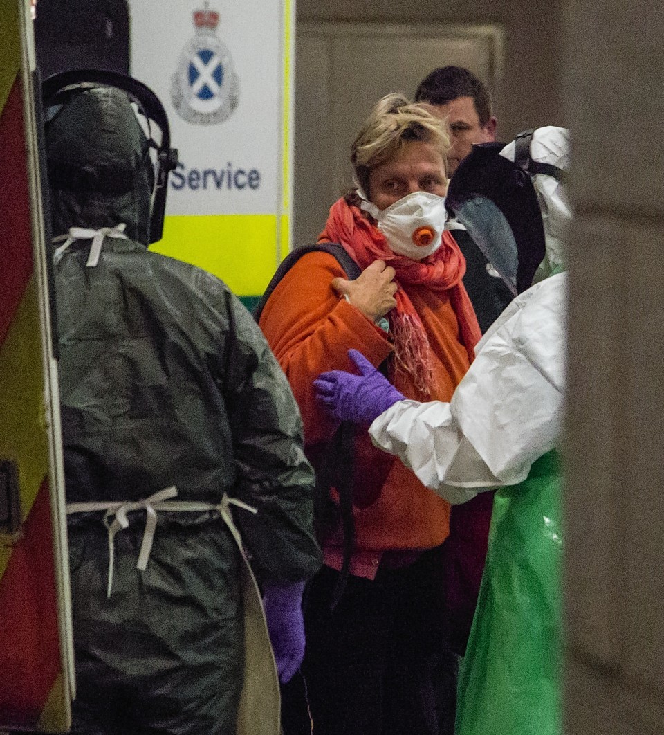 A suspected Ebola patient staying at Torridon Youth Hostel was transported to Aberdeen Royal Infirmary where she was tested