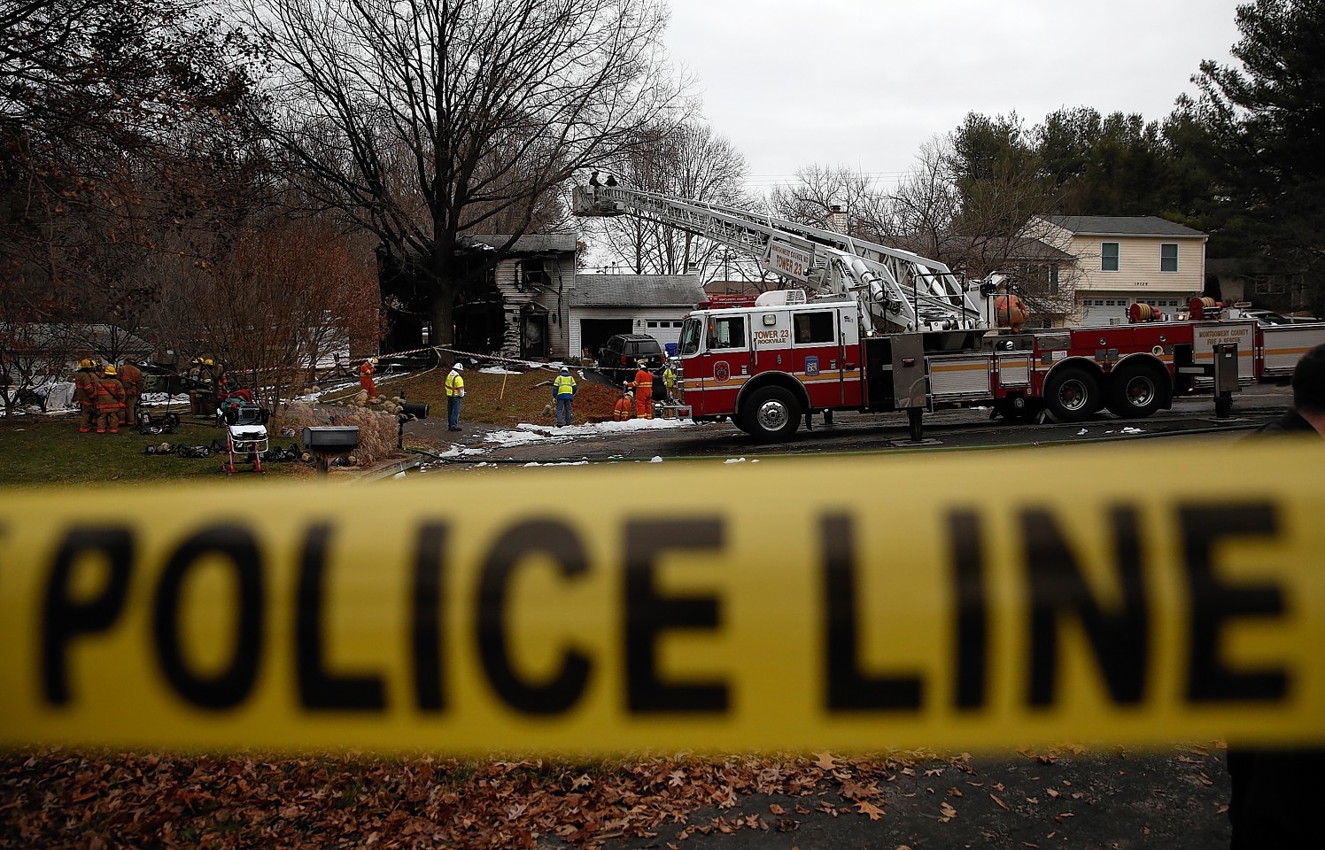 The crash site in Maryland