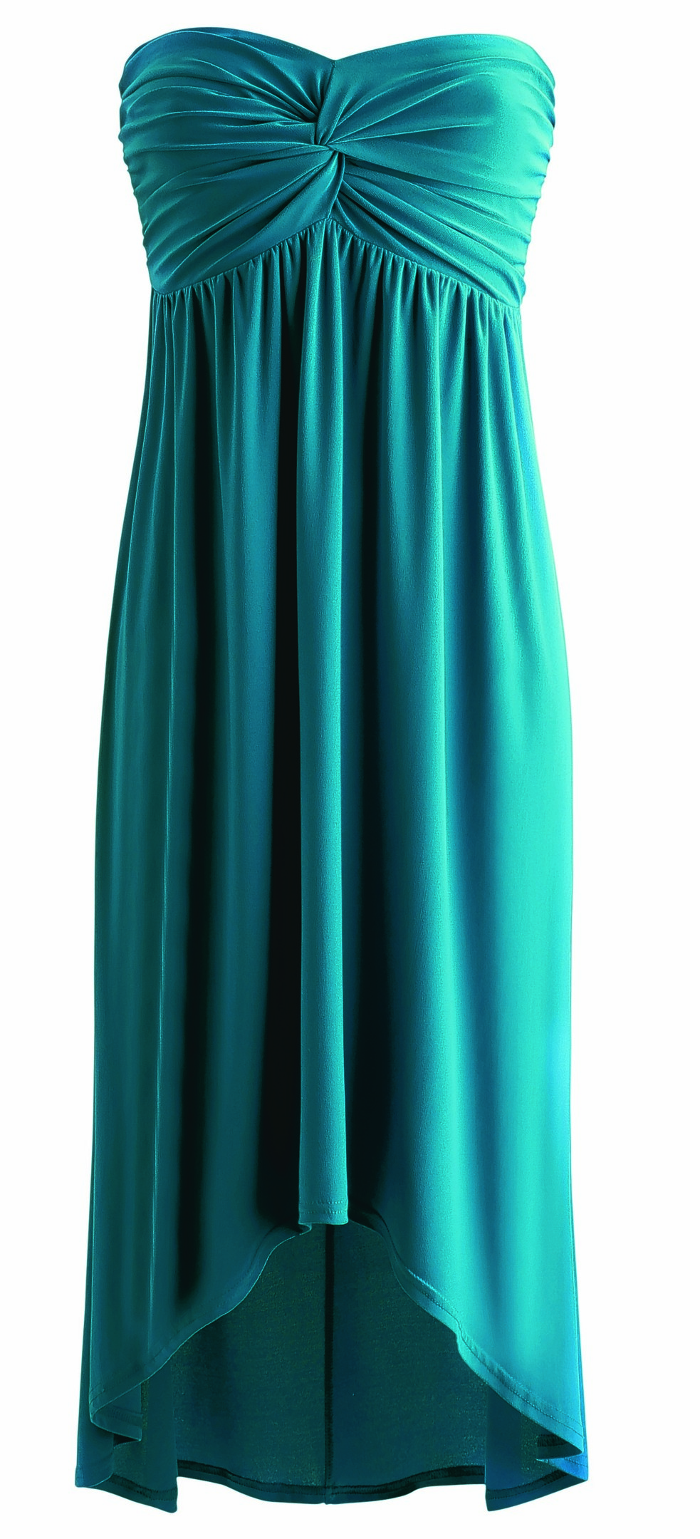 Strapless Knot Front High Low Hem Dress, currently reduced to £22 from £46 (www.fashionworld.co.uk)