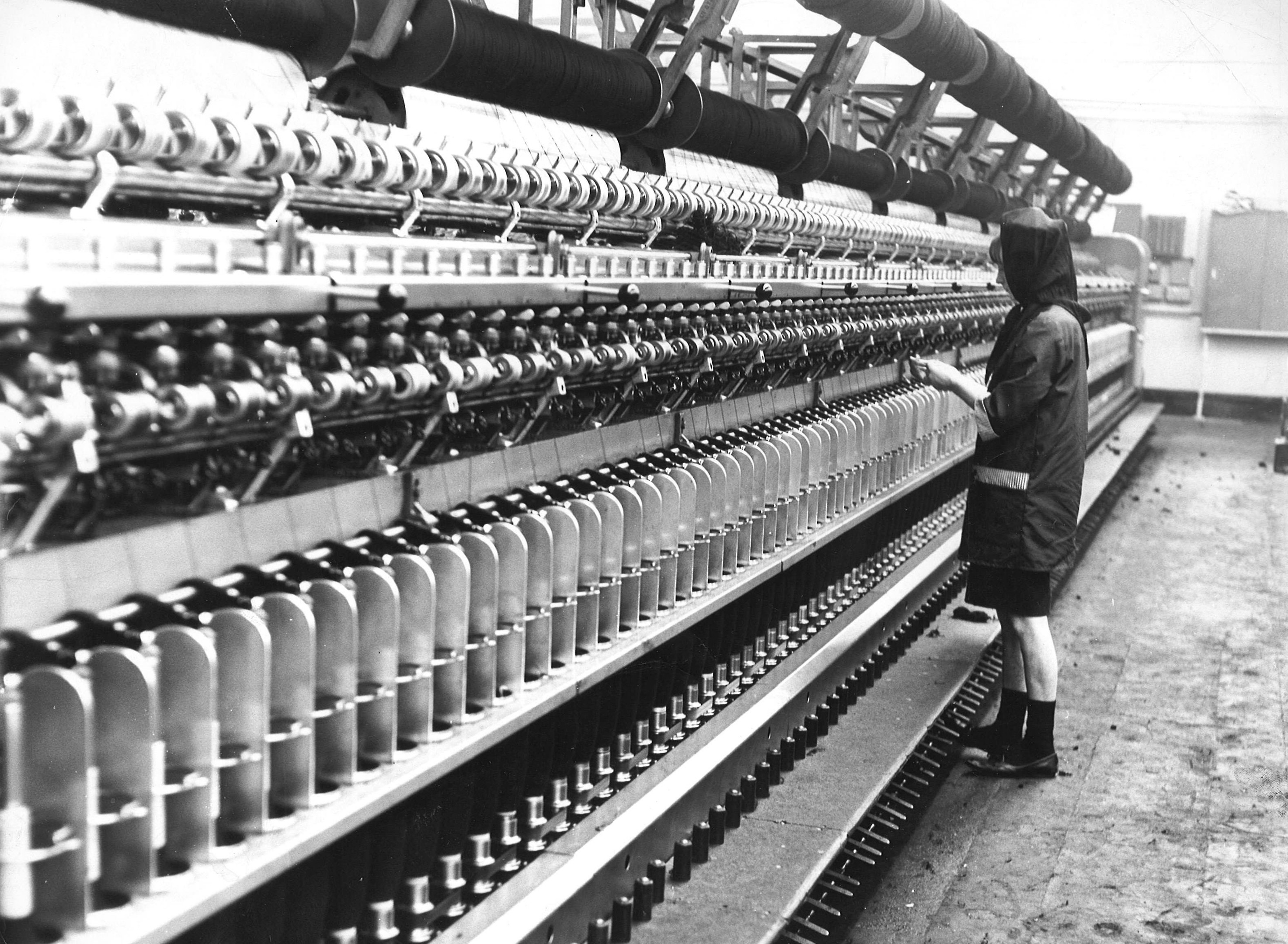 This spinning machine handles 140 cups on either side and saves a vast amount of time lot in the traditional process. 1965. 