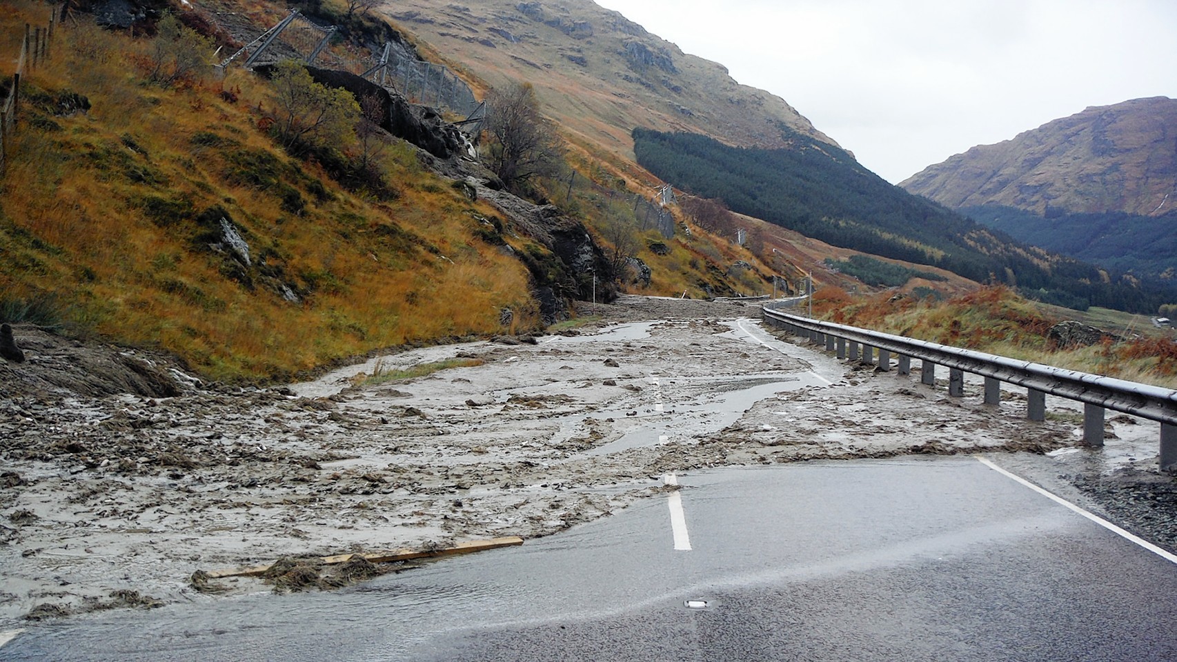 The A83 at the Rest and Be Thankful has been affected by regular landslides for about seven years.