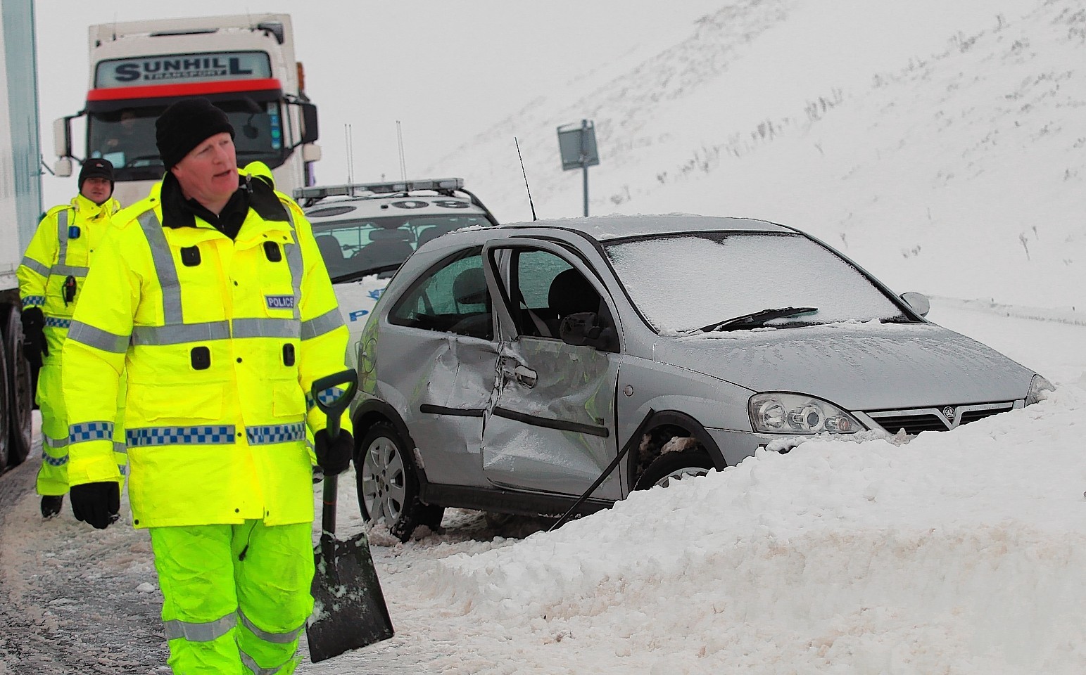 Drivers on the A9 have been  hit with serious delays due to snow