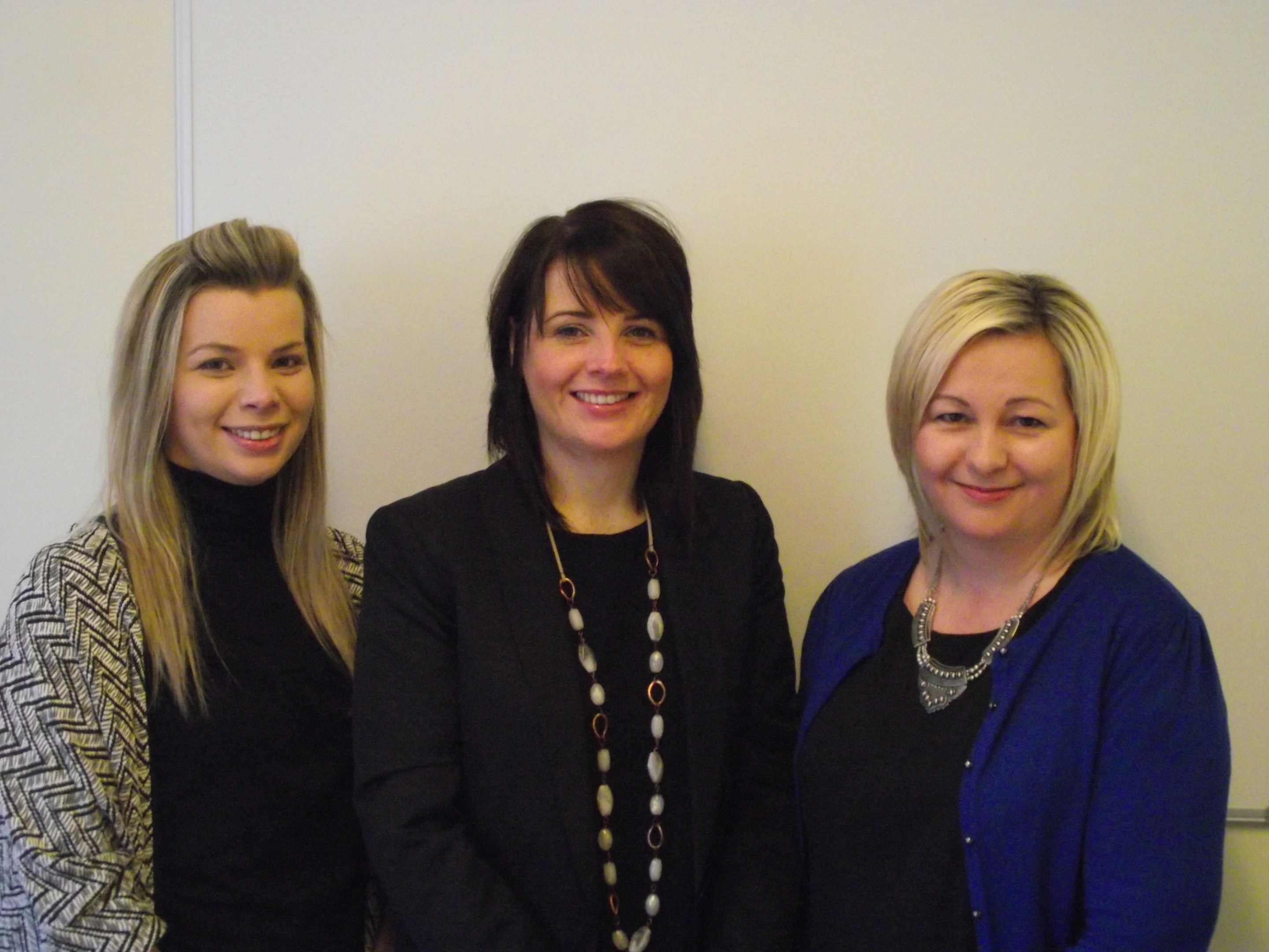 From left to right: Stephanie Hossack Contact Centre Organiser , Arlene Harvey Contact Centre Manager and Jacquie Noble Administrator