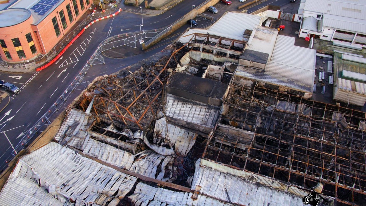 Aerial pictures show devastation caused to Peterhead Fish Factory by fire. Pictures by Best Viewed From Above