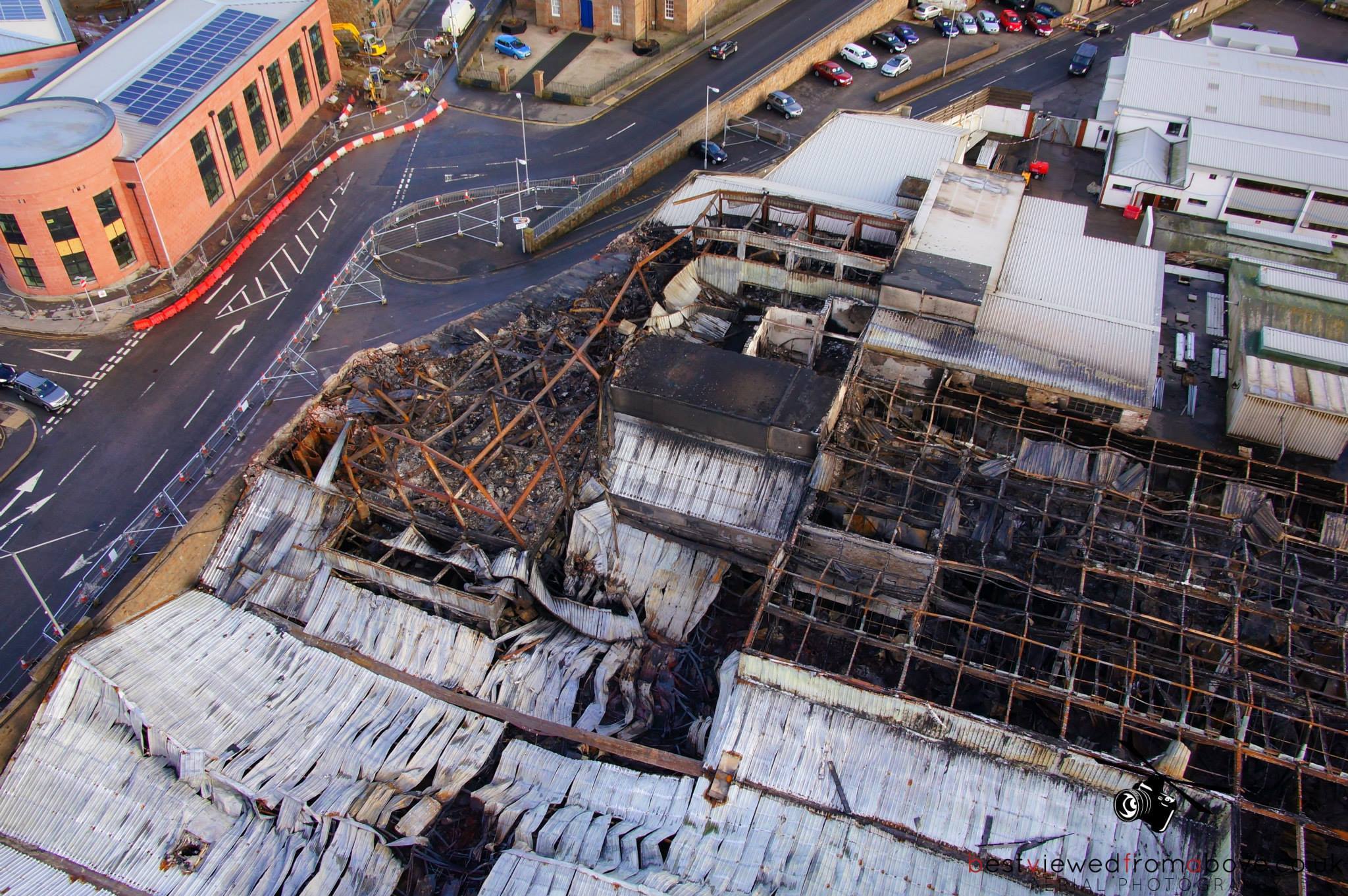 Aerial pictures show devastation caused to Peterhead Fish Factory by fire. Pictures by Best Viewed From Above