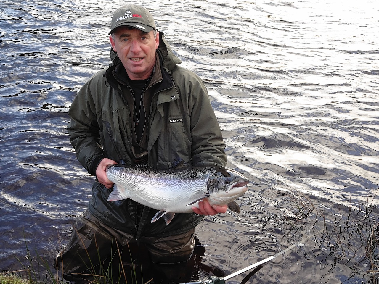 Andy Sutherland with his huge salmon