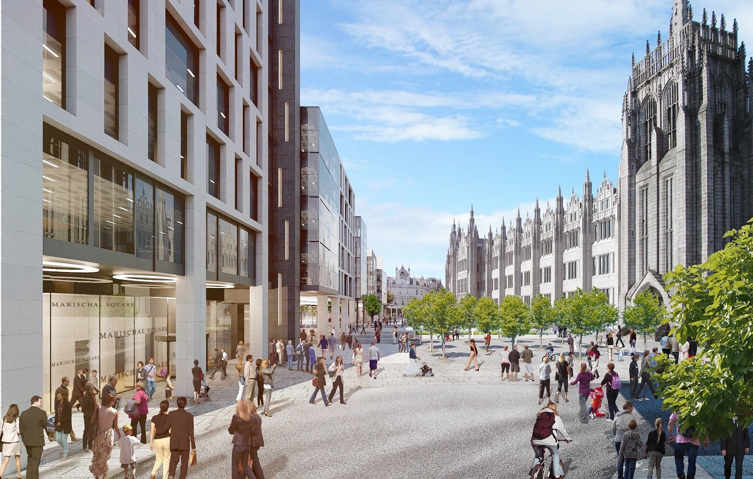 Artist impression of Marischal Square