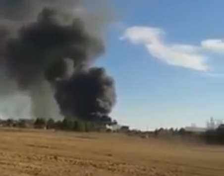 F16 fighter jet crashes at Spanish airbase