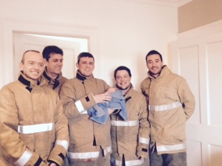 The fire crew helped deliver a baby girl