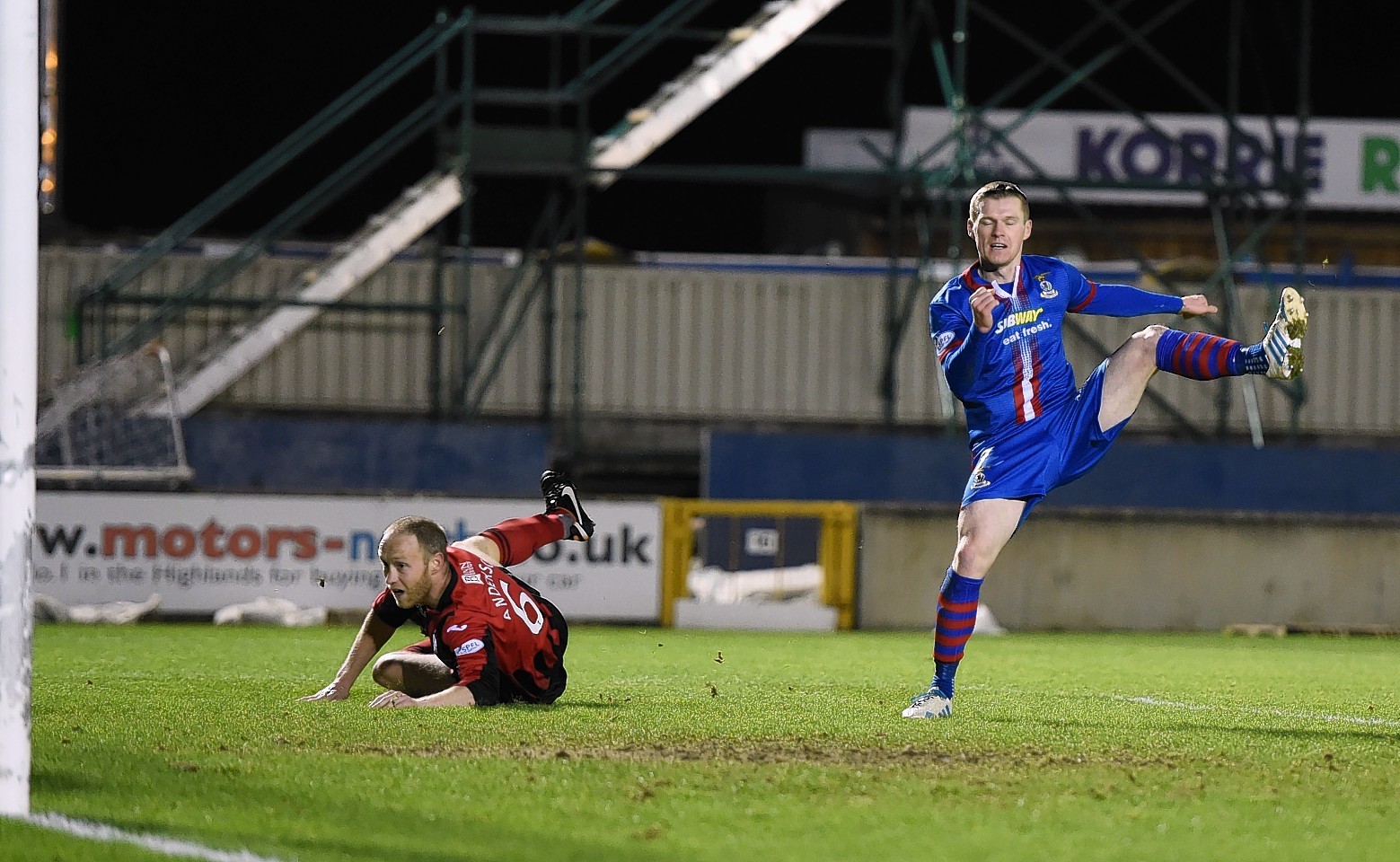 Billy Mckay fires home the opening goal