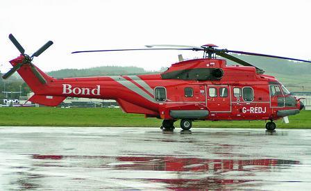 A Bond EC225 helicopter