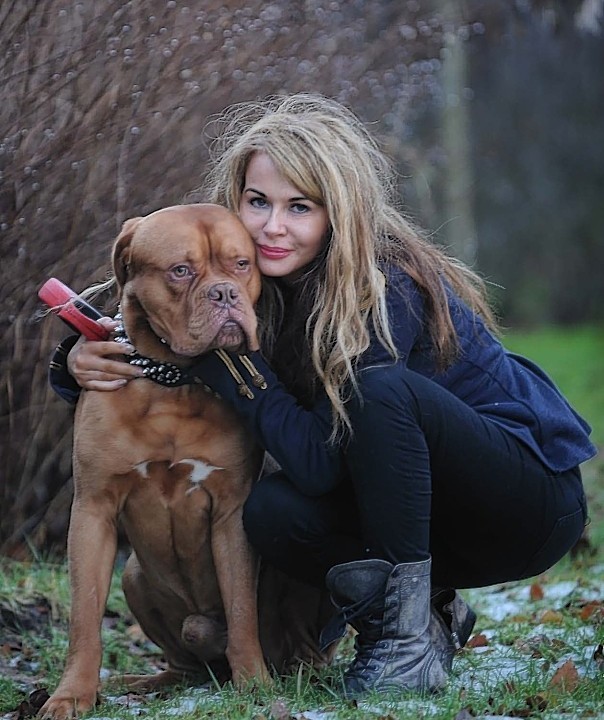 Bonnie Petrie with her dog Dfor