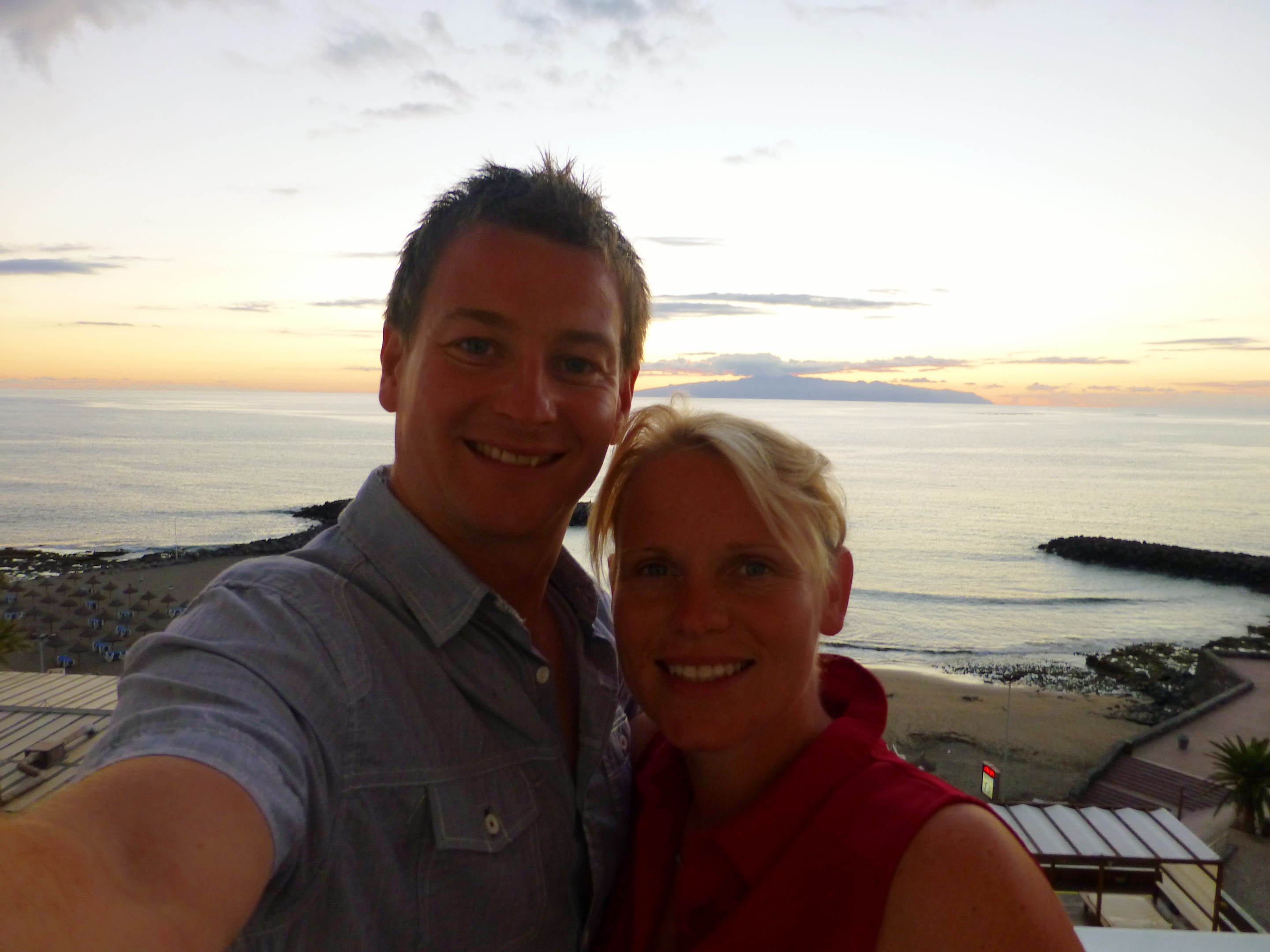 Chris Hutchon and his wife Kirstine in Tenerife last year