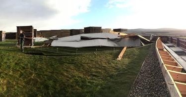 Another view of the damage at Culloden