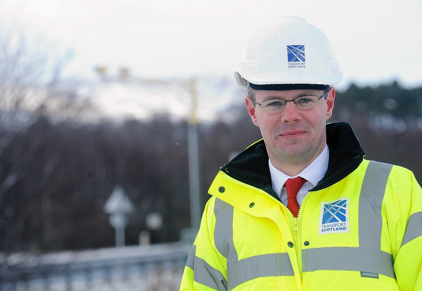 Scottish Government Transport Minister Derek Mackay yesterday visited ground investigation works at Kincraig