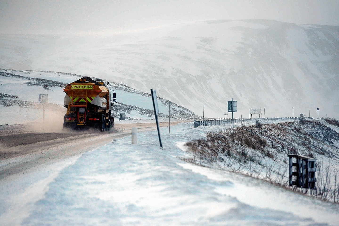 The A9 is shut at Drumochter