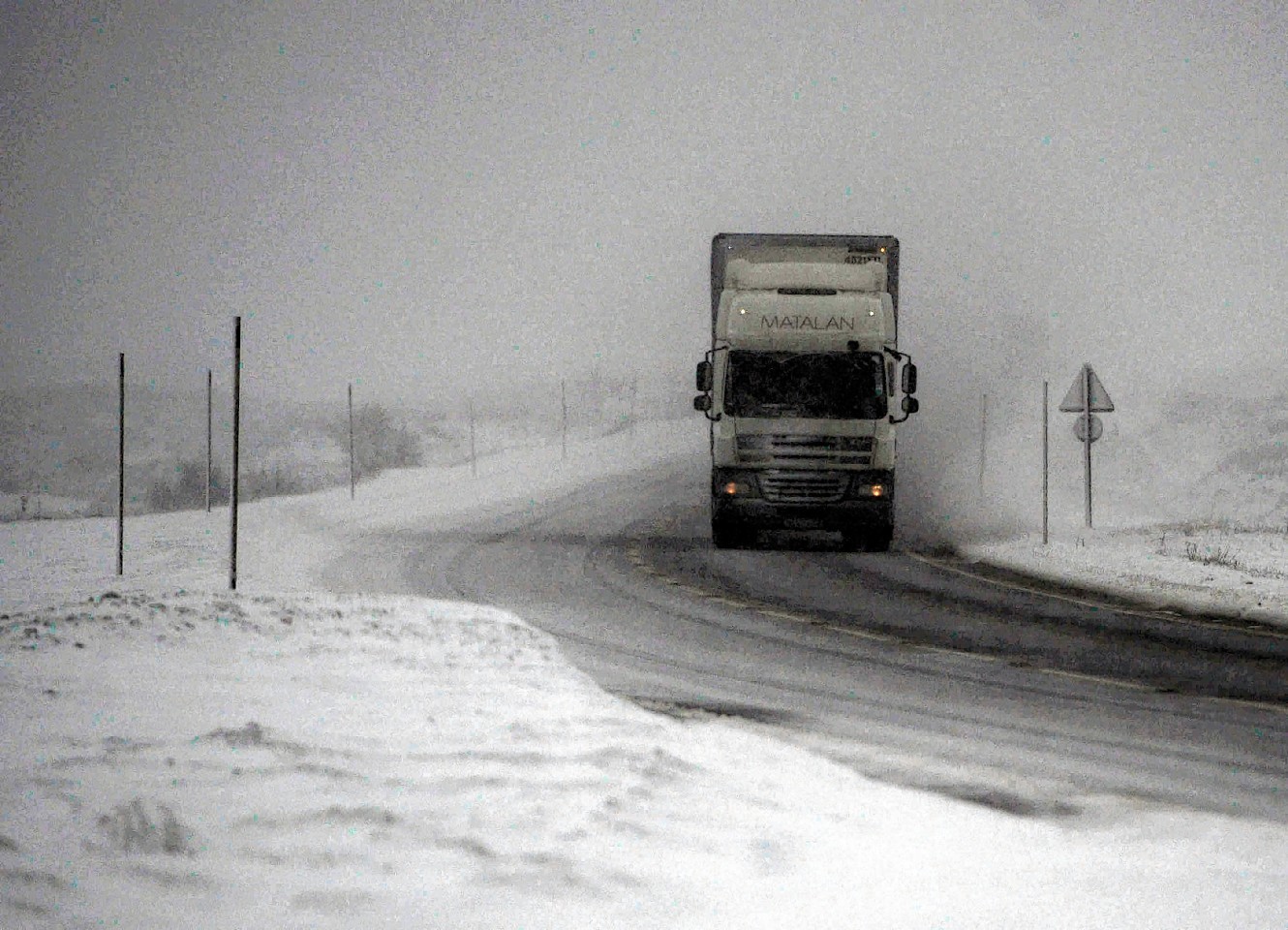 Temperatures dropped as low as -3C on the Drumochter Pass