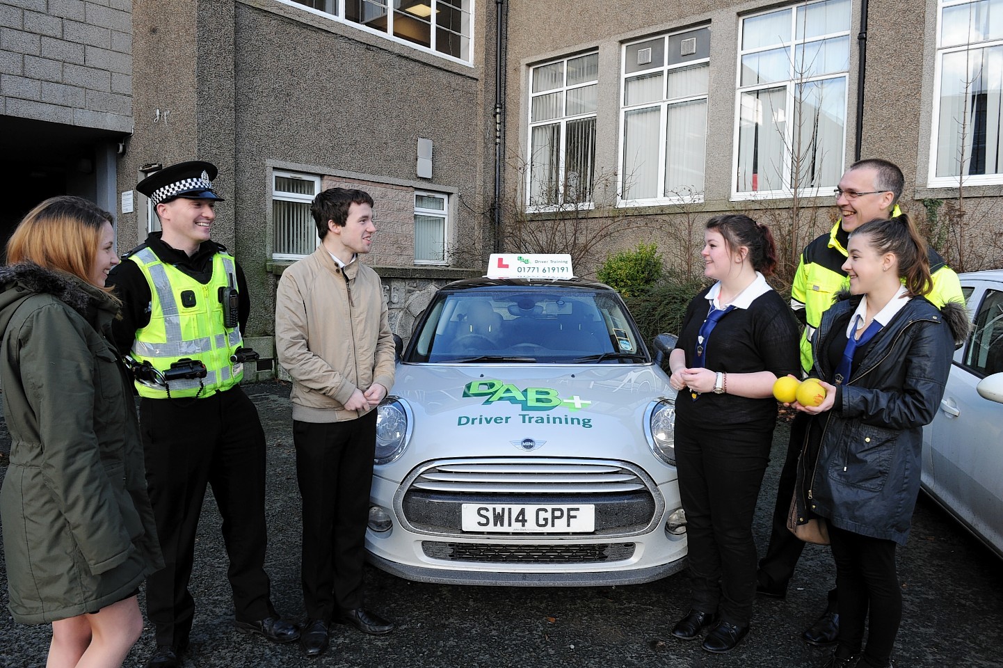 The DAB Plus Driver Training road safety event at Ellon Academy will continue today