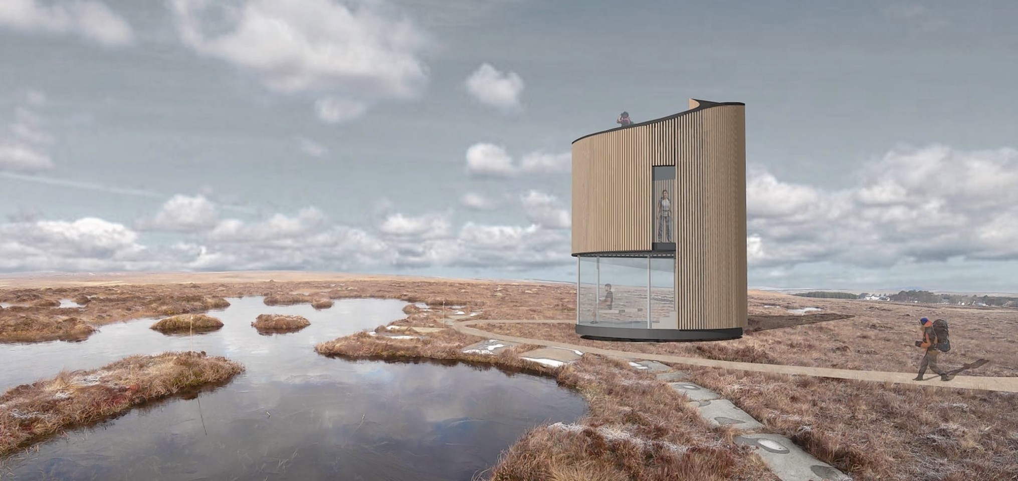 An artist's impression of the RSPB's planned observatory