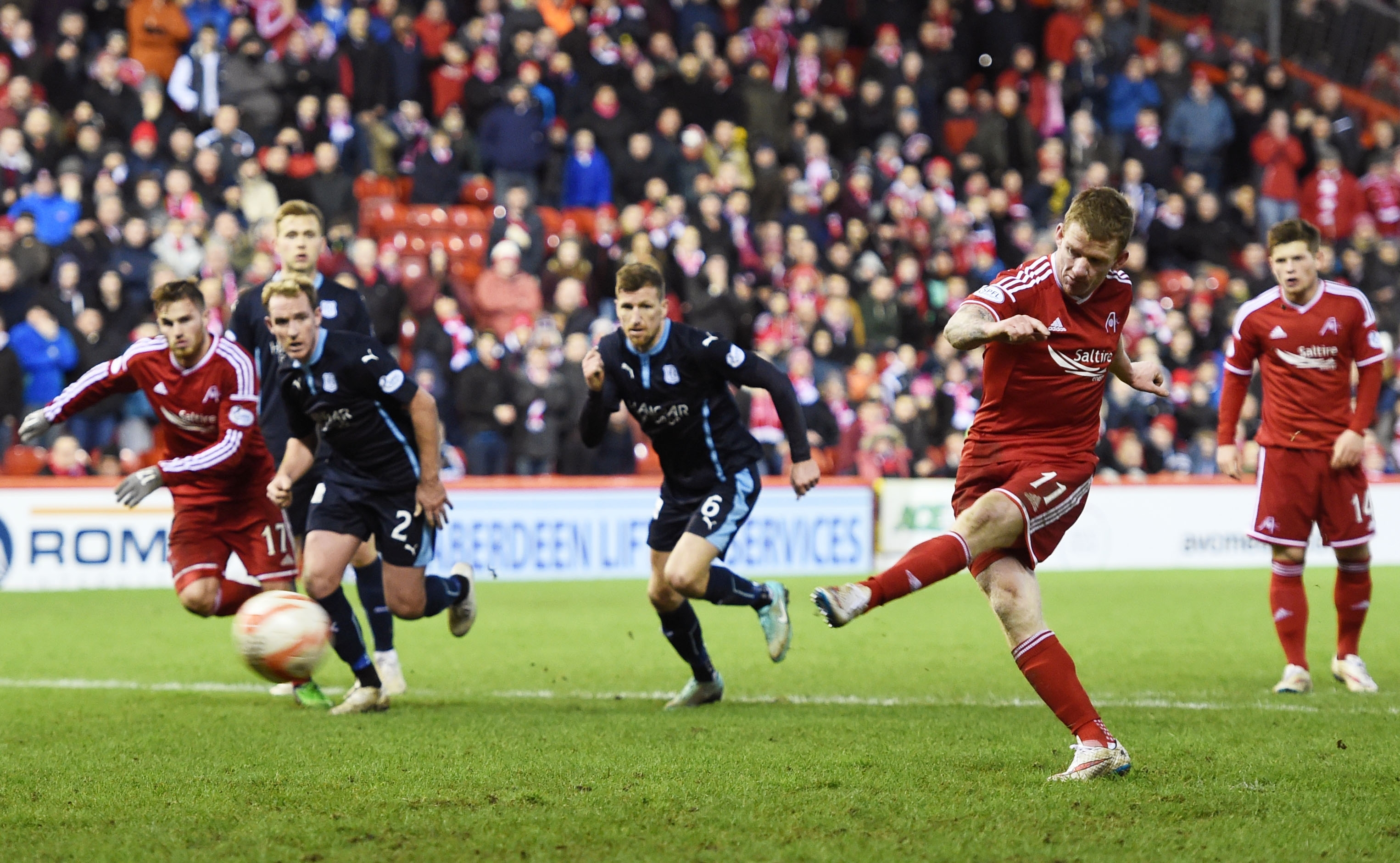 Jonny Hayes fired home from the penalty spot to bring the scores back to 3-2 before Ryan Jack's dramatic equaliser