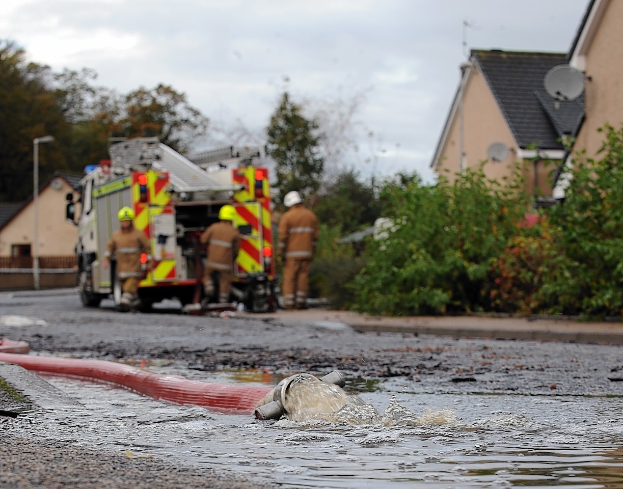 Flooding in Huntly