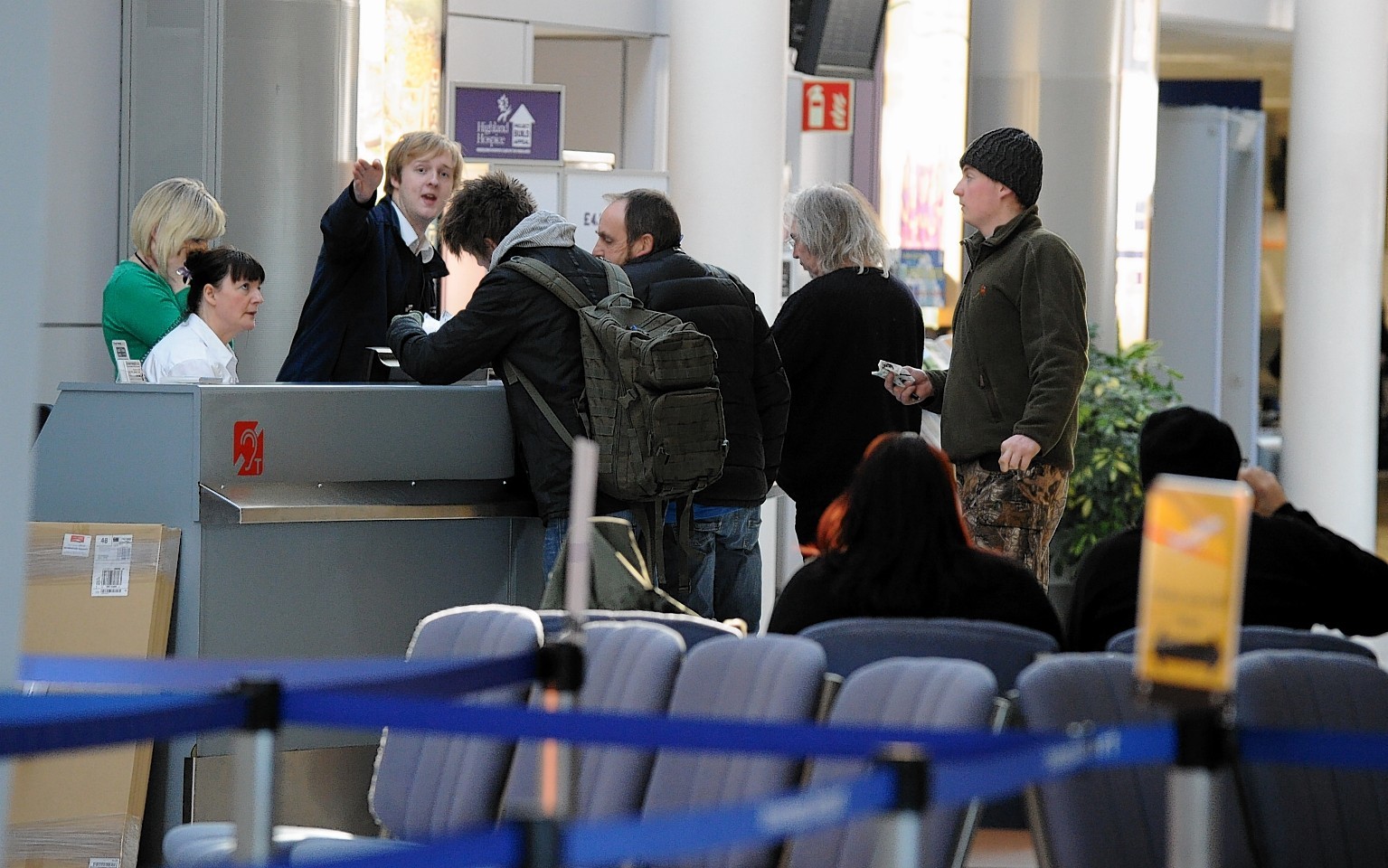 Passengers have safely been taken off the plane and into Inverness Airport
