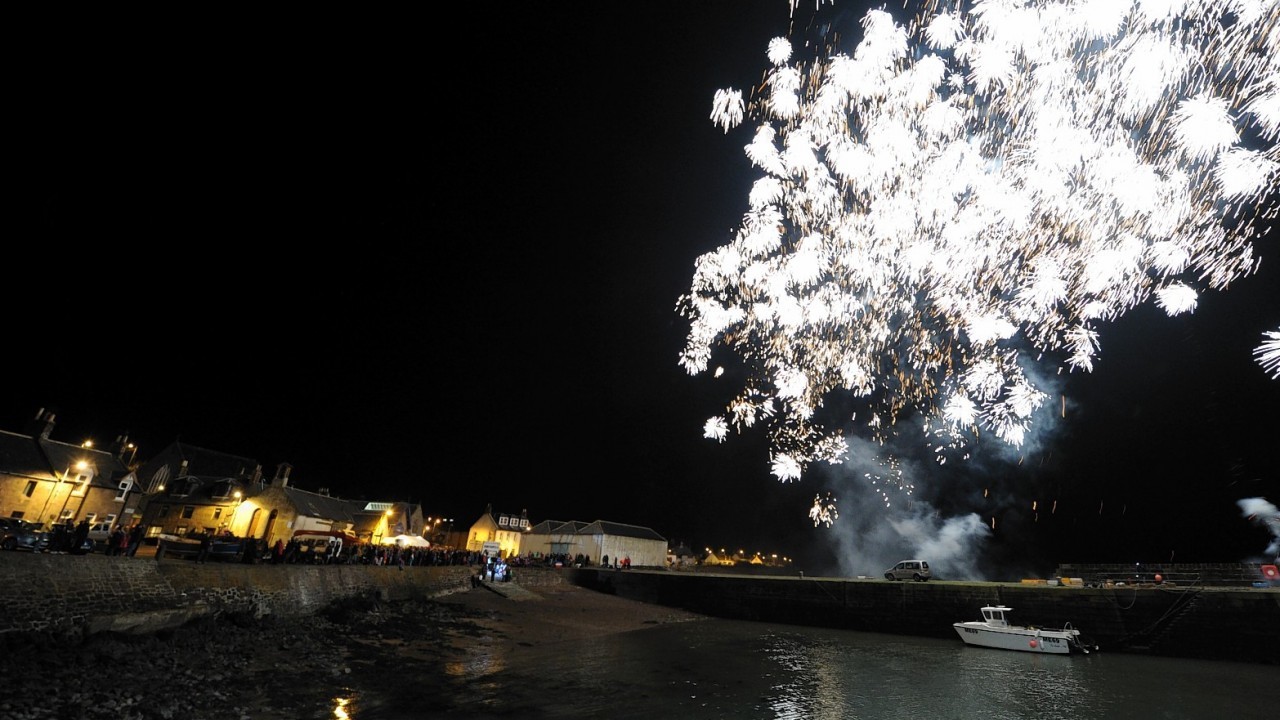 Fireworks at last year's display in Johnshaven