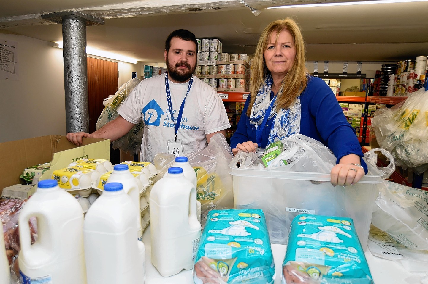 Plans were put in place for a food bank for those affected