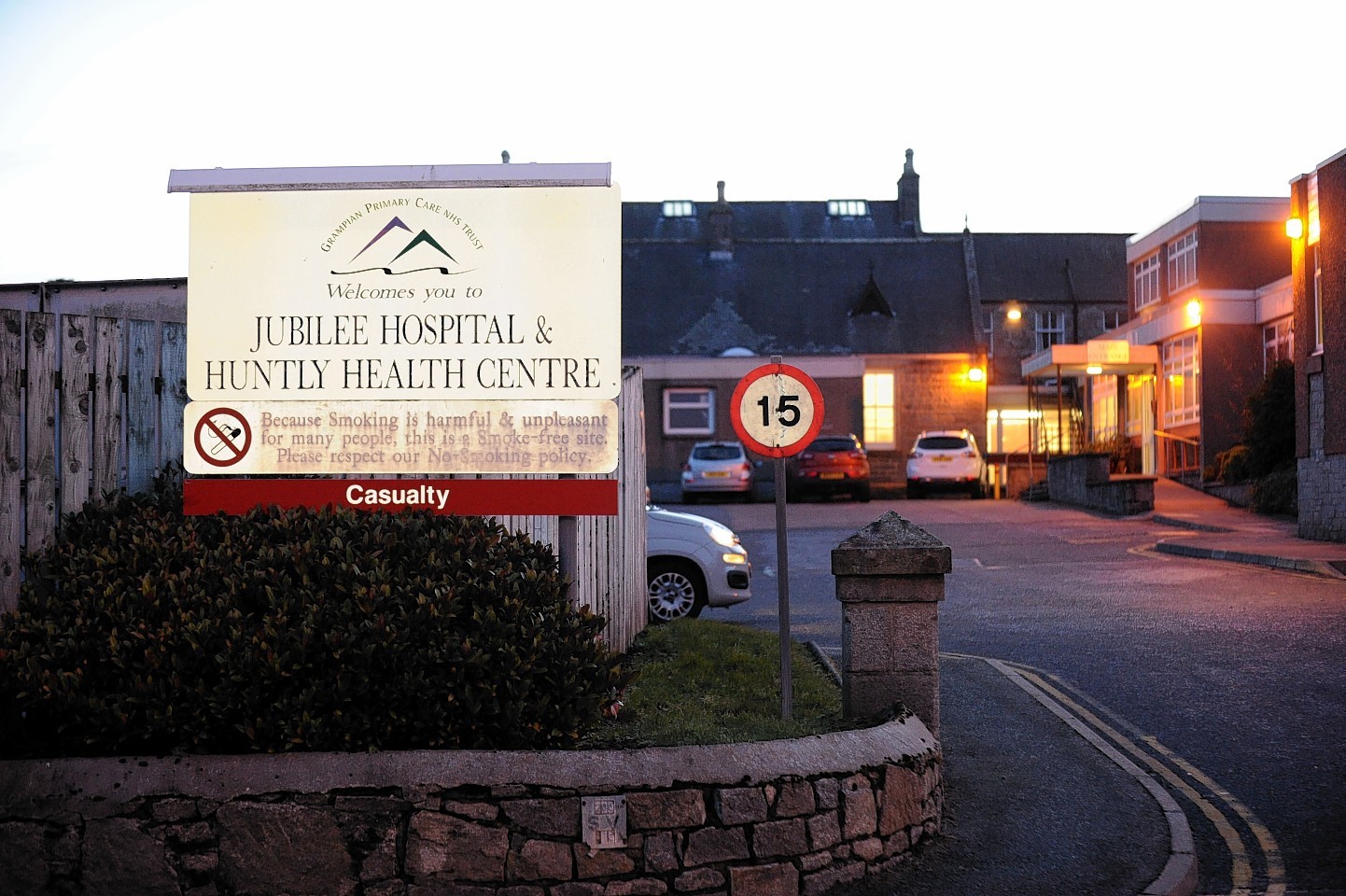 The incident happened at the Jubilee Hospital in Huntly