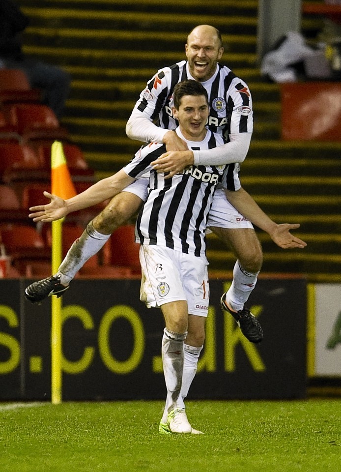 Kenny McLean celebrates scoring the last goal Aberdeen conceded in the League Cup