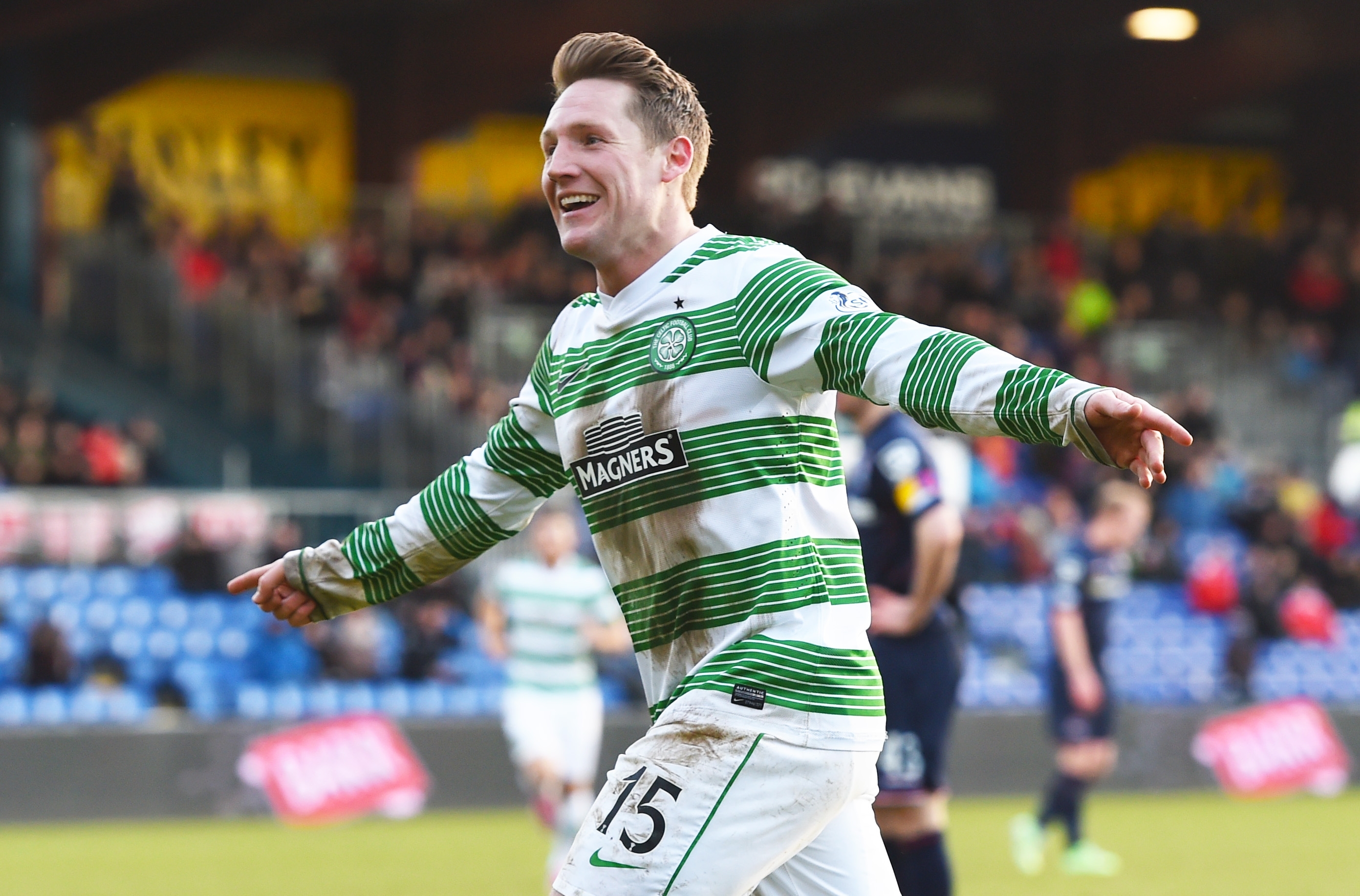 Kris Commons celebrates the only goal of the game